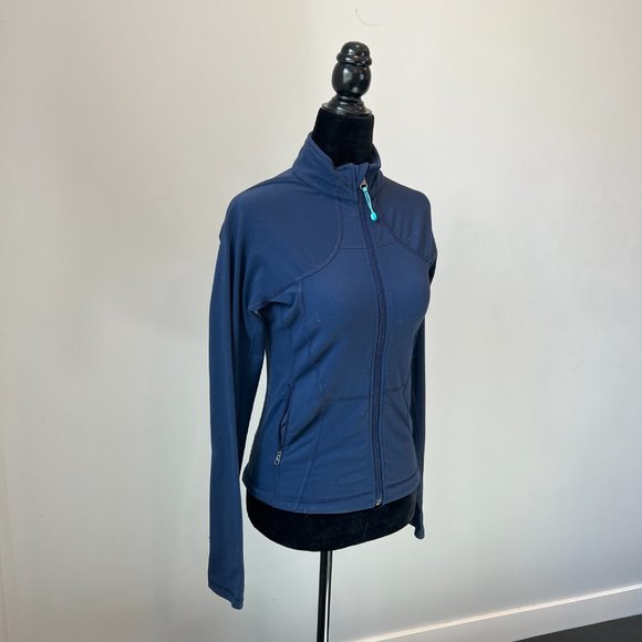 ⭐️ 2/$20 Lululemon Navy Zip Up Light Jacket/Sweater - Picture 2 of 6